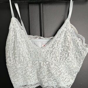 Lace Bralette in Light Gray